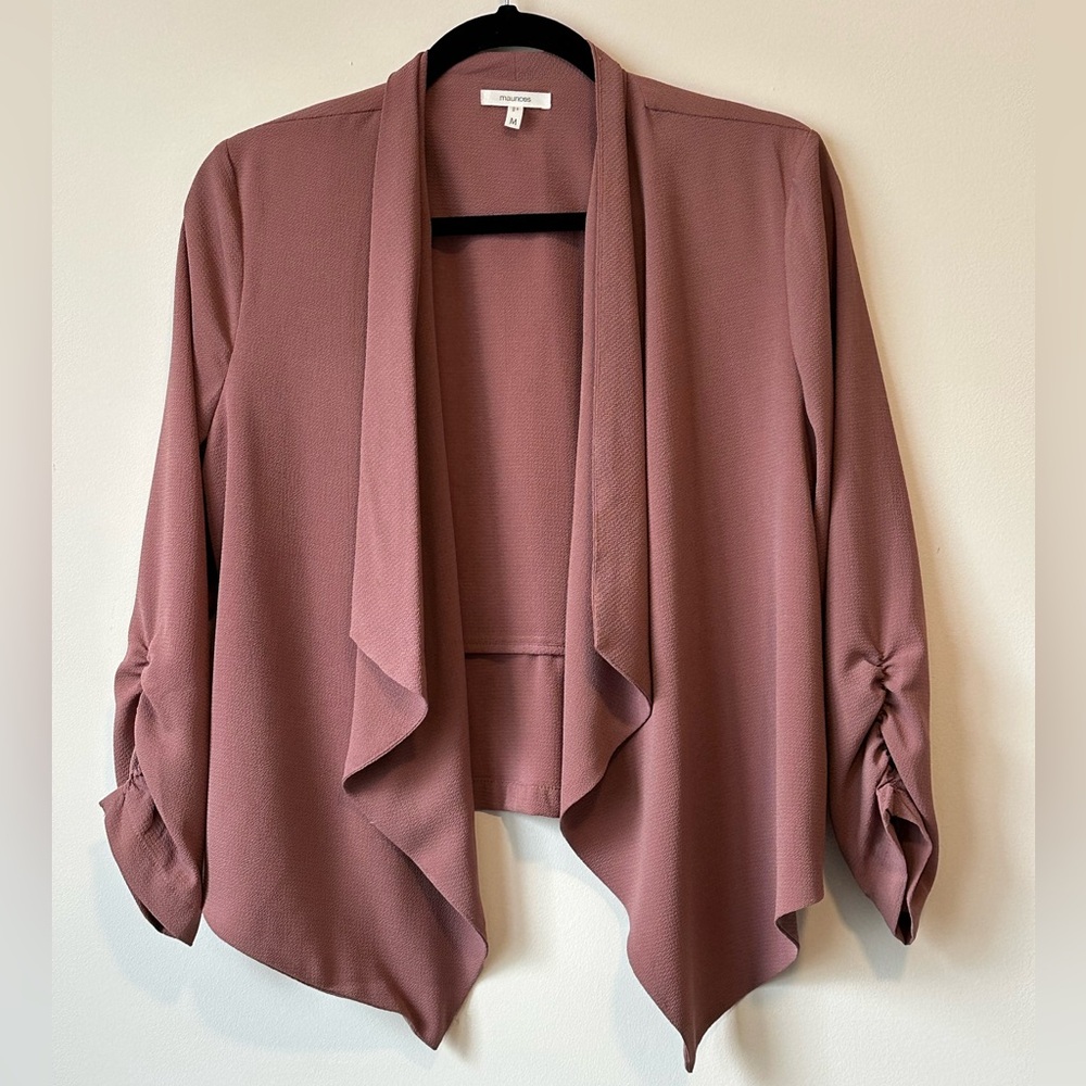 Maurice’s Blazer Size M Drape Pink Blush Business Top